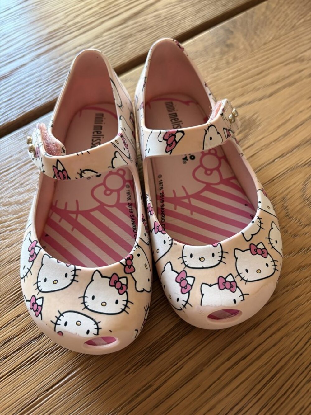 Mini Melissa Hello Kitty Ultragirl Mary Jane Jelly Shoes Pink Toddler Size 9
